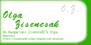 olga zisencsak business card